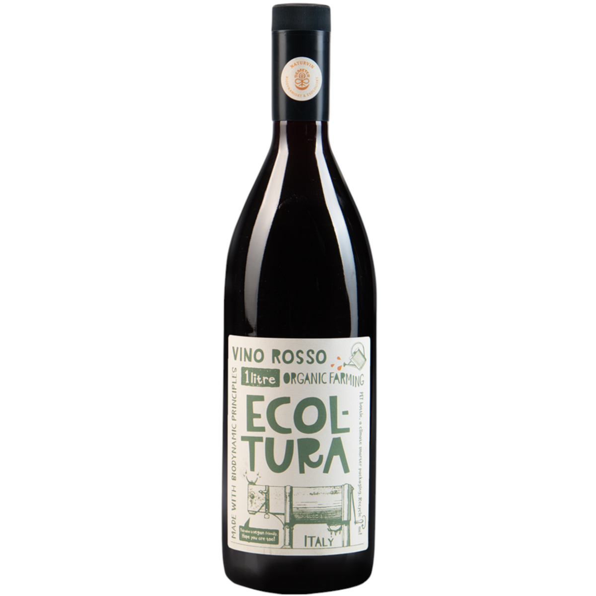 Ecoltura Biodynamic Vino Rosso 1L - Laatikko 12 pulloa